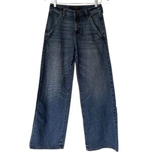 Banana Republic High-Rise Trouser Wide-leg Denim Blue Jeans Size 26/2